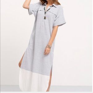 Contrast curved hem Polo dress